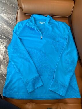 Xersion Women's Long Sleeve Half-Zip Pullover - Bright Blue